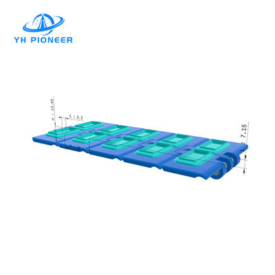 Buon prezzo Piastra di catena di trasporto POM rivestita di gomma Larghezza 100 mm Per trasporto industriale in linea
