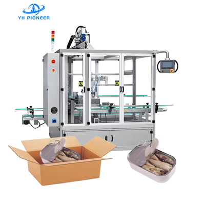 Buon prezzo Confezionatrice per cartoni di scatolette di tonno per prodotti in vetro, PET, latta e sacchetti per diverse esigenze di confezionamento in linea