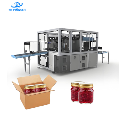 Buon prezzo Linea automatica di inscatolamento per bottiglie, lattine e vasetti di marmellata - Macchina per l'inscatolamento in cartoni in linea