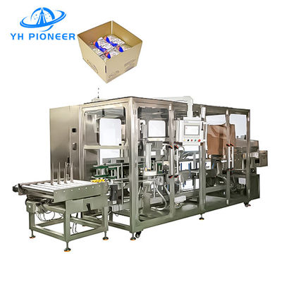 Buon prezzo Macchina di imballaggio di cartoni per sacchetti personalizzati, imballaggio di cartoni in acciaio inossidabile 5.5KW in linea