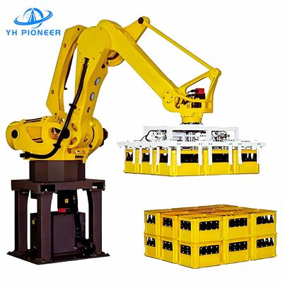 Buon prezzo Velocità regolabile Automatic layer Palletizing Robot PLC Control Robot Palletizer Machine in linea