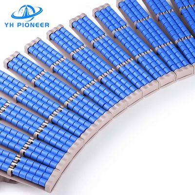 Piastra di catena a sfera di trasporto in acciaio con cintura modulare PP PE POM per un trasporto agevole