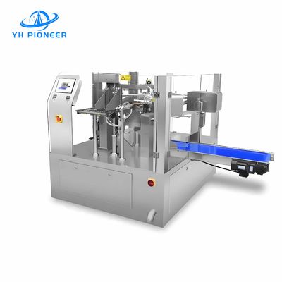 Buon prezzo Macchina di imballaggio a sacchetto rotativo completamente automatico in acciaio inossidabile per imballaggi alimentari in linea