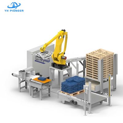Buon prezzo Palletizzatore automatico per sacchetti a telaio di acciaio per fertilizzanti e sacchetti di cemento ad alto volume in linea