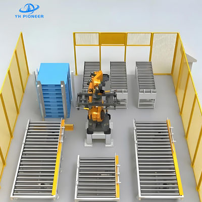 Buon prezzo Macchina pallettizzatrice per sacchetti stabile e affidabile con ripetibilità di ± 0,15 mm per la pallettizzazione di precisione in linea